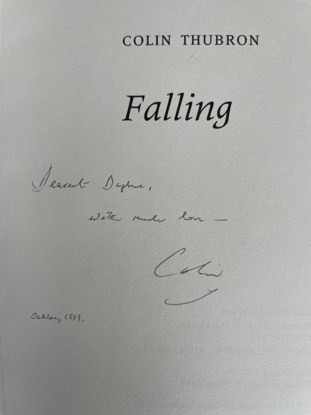 colin thurbon falling signed first edition2