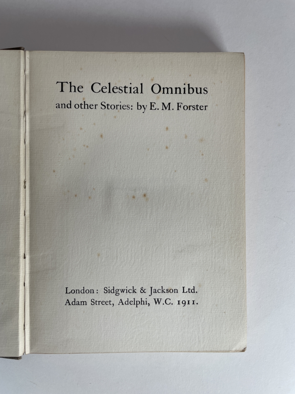 em forster the celestial omnibus fuirst edition2