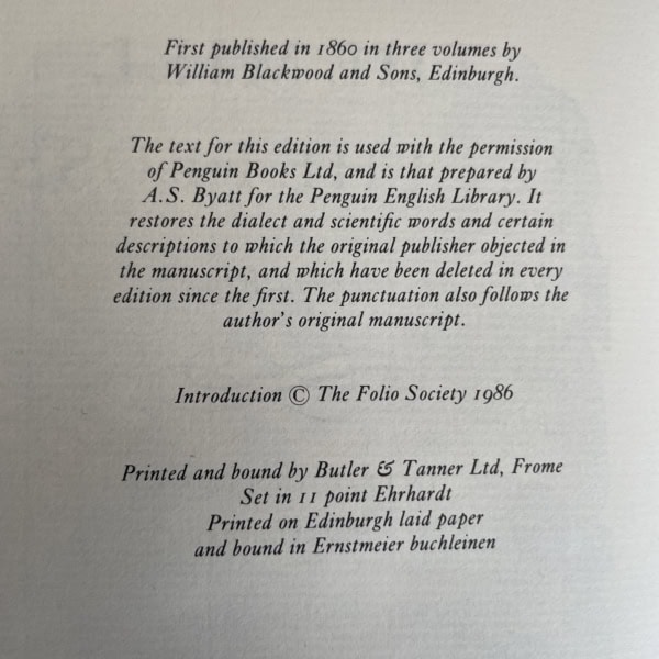 george eliot the mill on the floss folio2