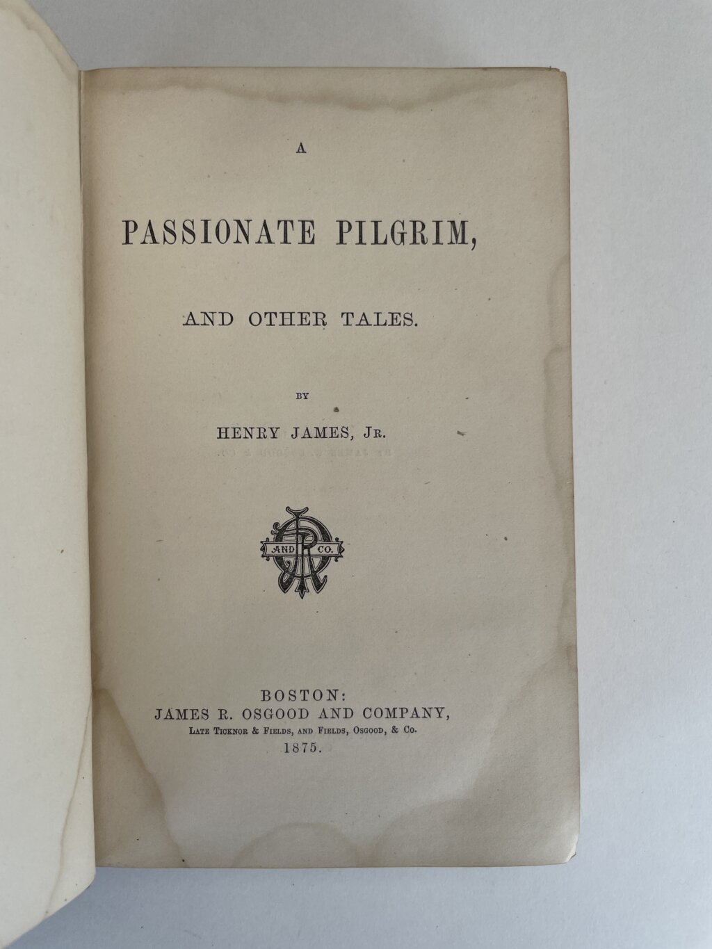 henry james a passionate pilgrim first edition3