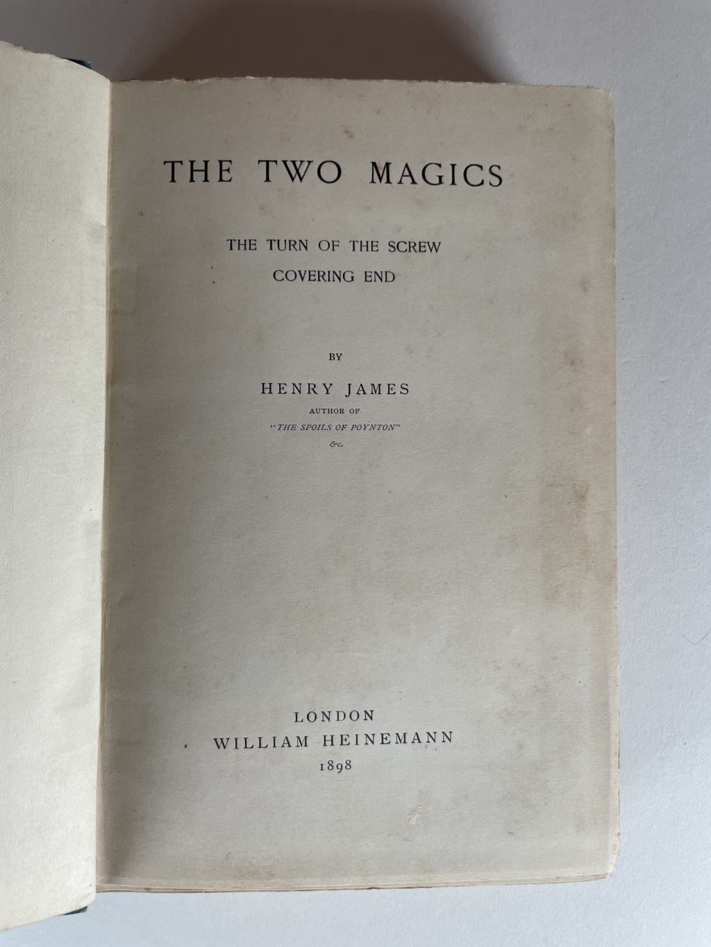 henry james the two magics first edition2