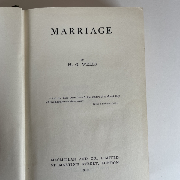 hg wells marriage first 2