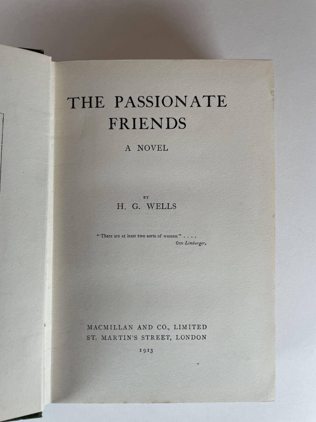 hg wells the passionate friends first 2