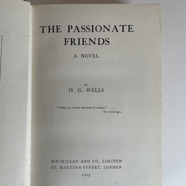 hg wells the passionate friends first 2