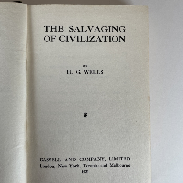 hg wells the salvaging of civilization first 2