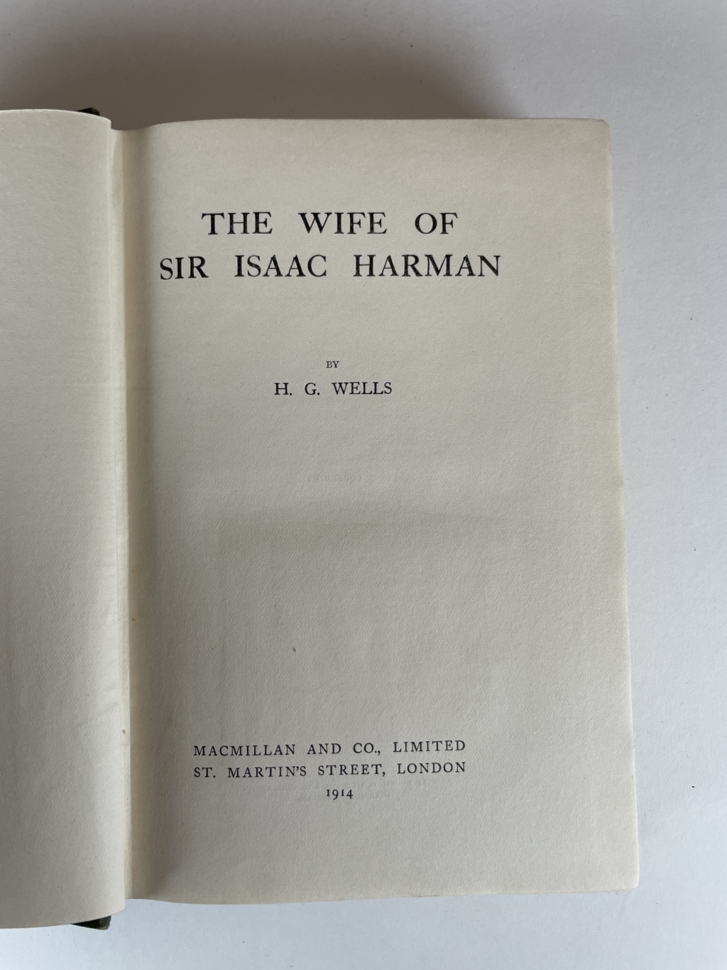hg wells the wife of mr issac harman first 2 Copy
