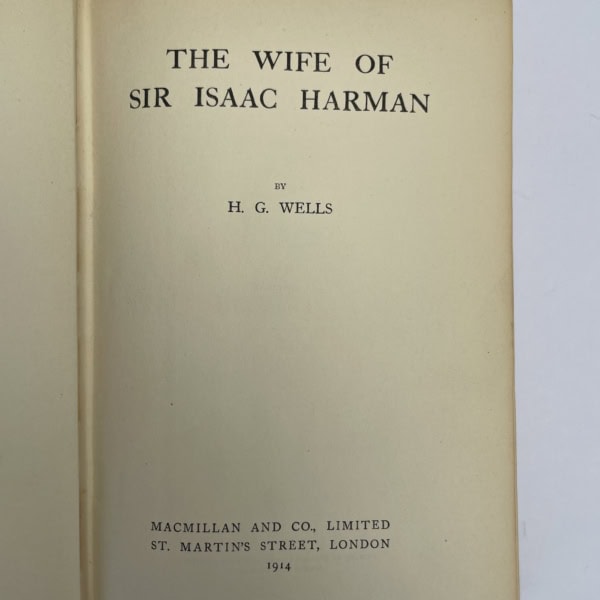 hg wells the wife of sir issac harman first edition2
