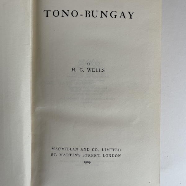 hg wells tono bungay first 2