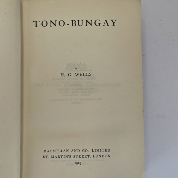 hg wells tono bungay first edi2