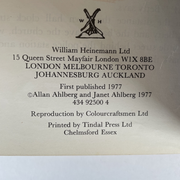 janet and allan ahlberg burglar bill first 2