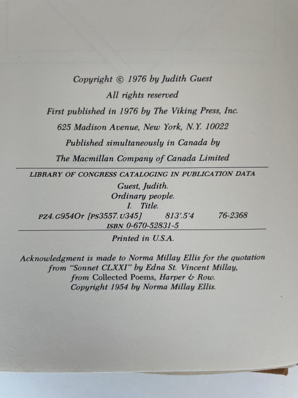 judith guest ordinary people first us edition2