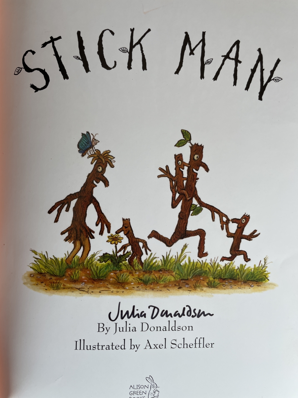 julia donaldson stick man signed first2