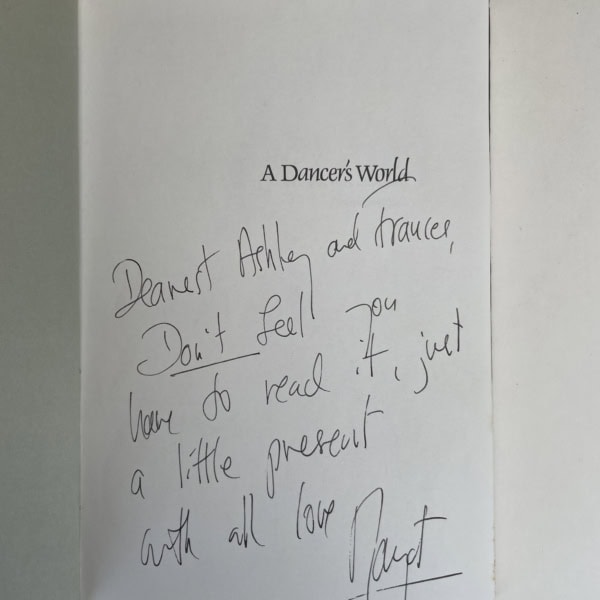 margot fonteyn a dancers world signed first edition2