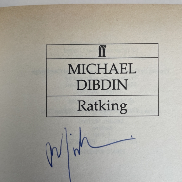 michael dibdin ratking signed first ed2
