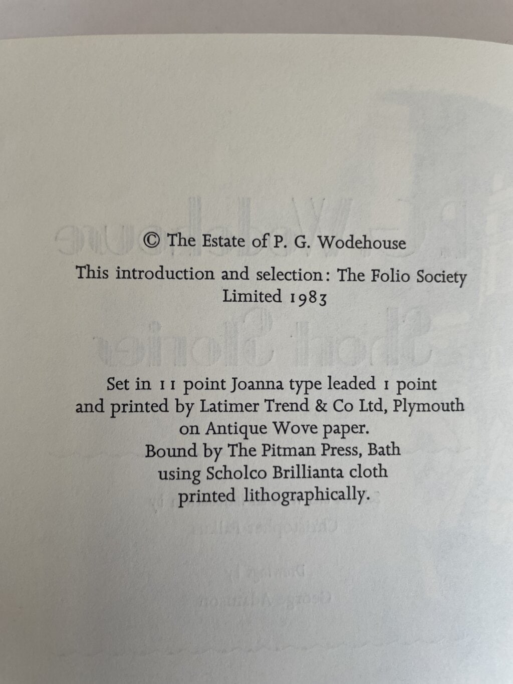 pg wodehouse short stories folio2