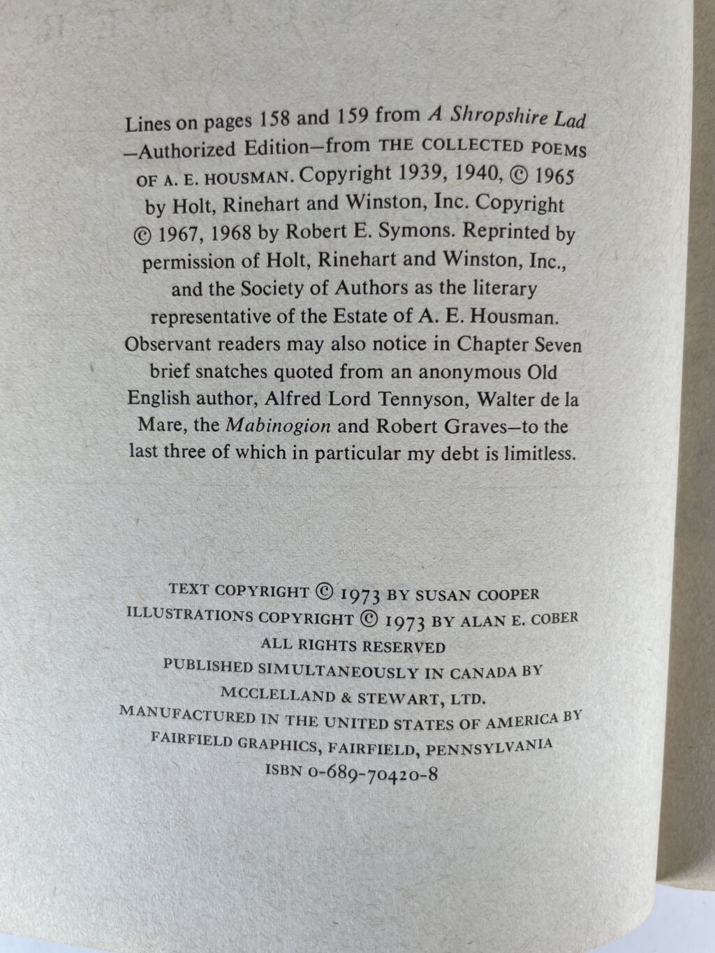 susan cooper the dark is rising first paperback3