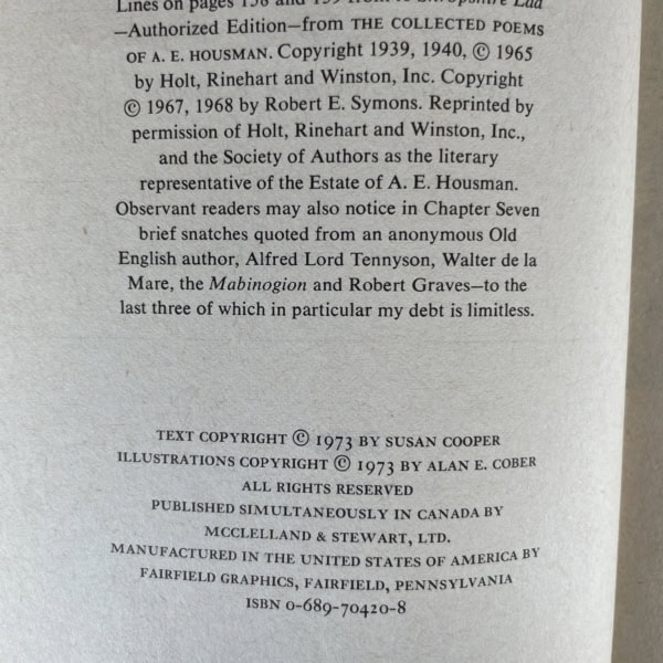 susan cooper the dark is rising first paperback3