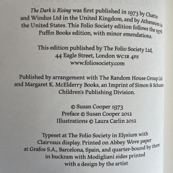 susan cooper the dark is rising folio 225 2