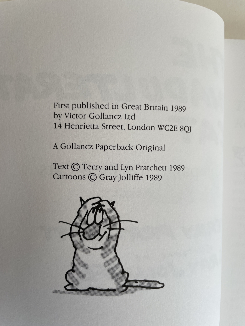 terry pratchett the unadulterated cat first edition2