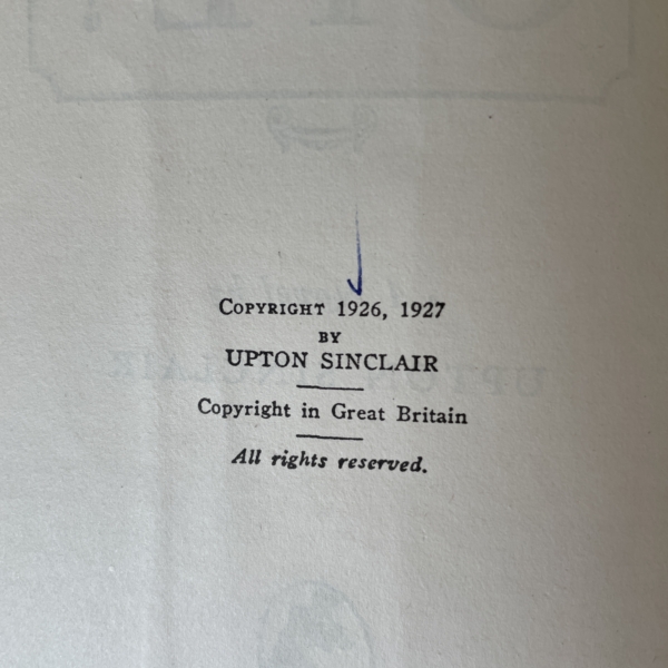 upton sinclair oil first edition2