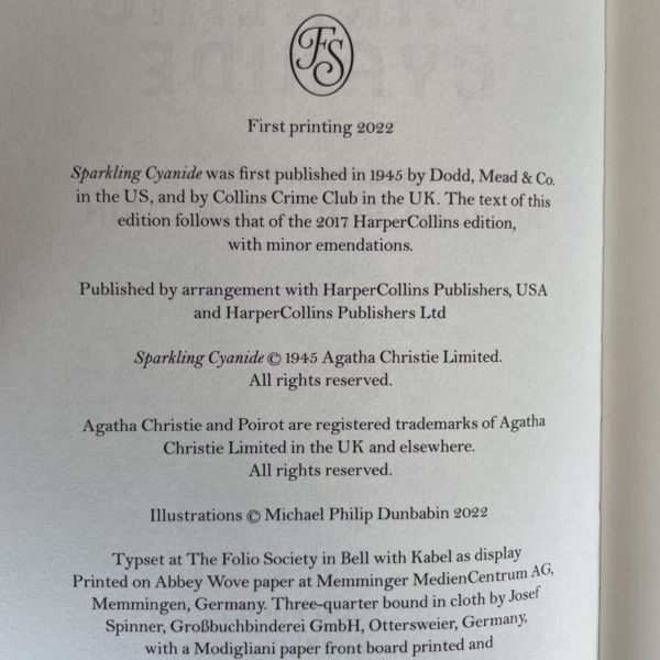 agatha christie sparkling cyanide first folio2