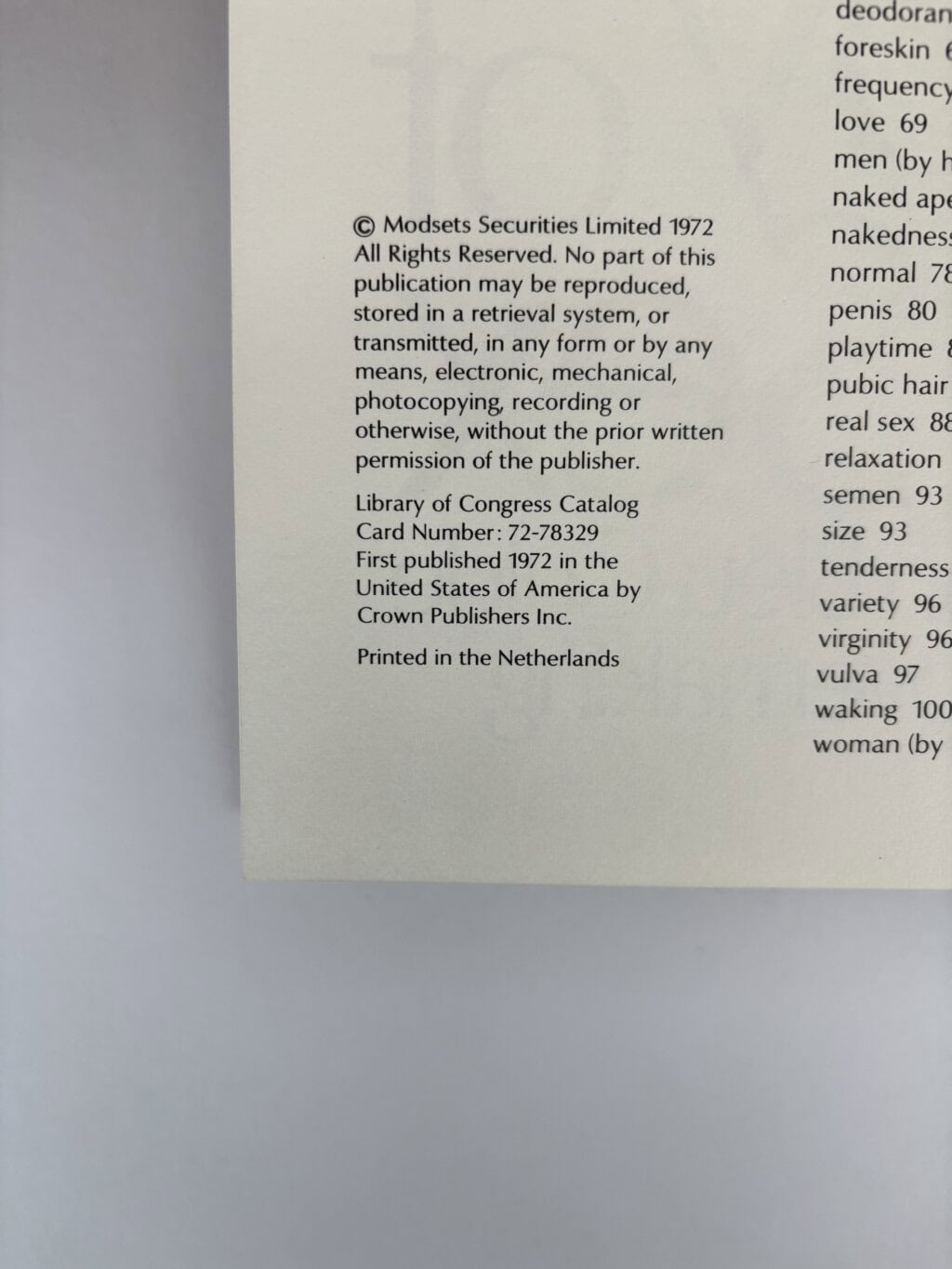 alex comfort the joy of sex first ed2