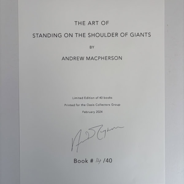 andrew macpherson the art of standing on the shoulder of giants signed3