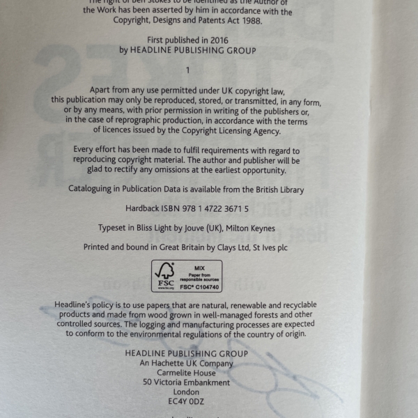 ben stokes fire starter signed first edition3