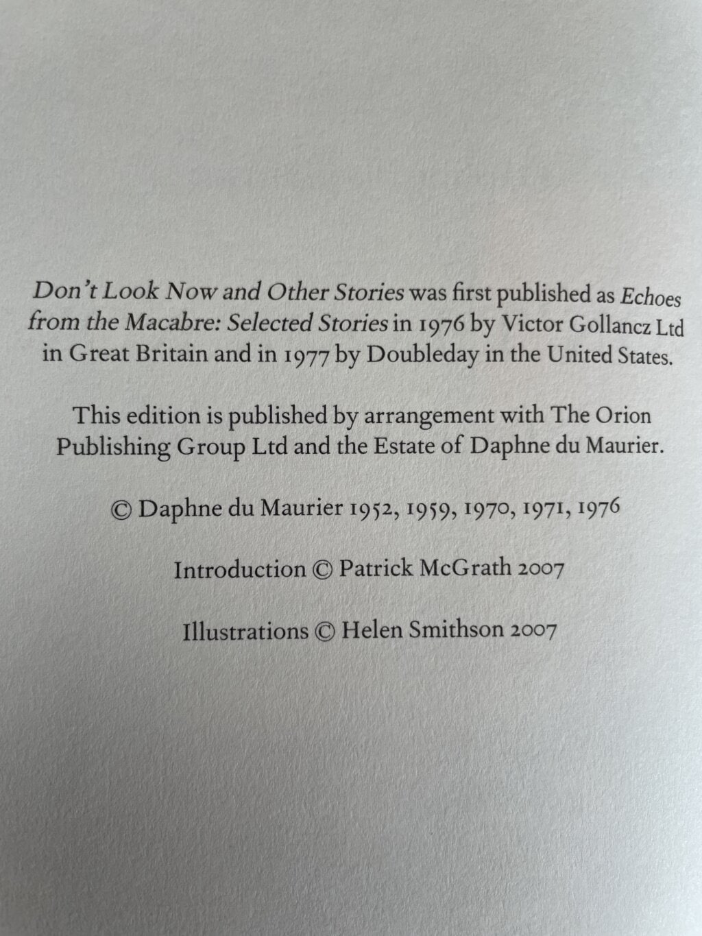 daphne du maurier dont look now folio2