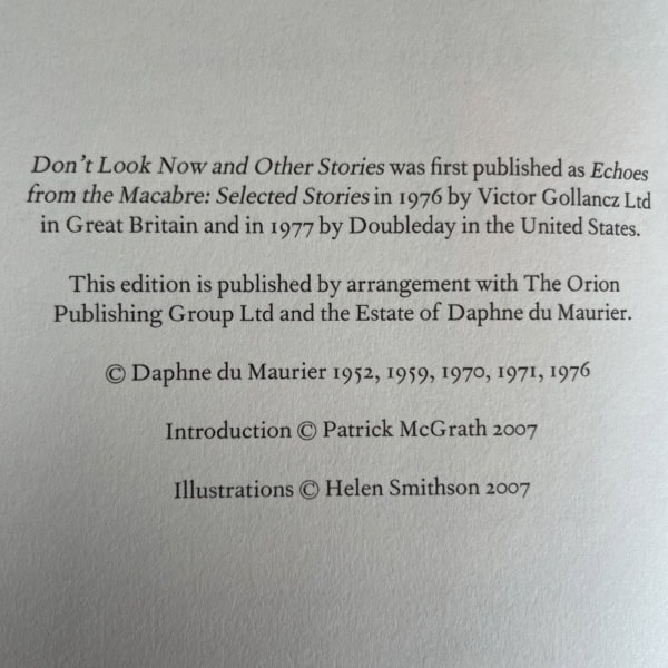 daphne du maurier dont look now folio2