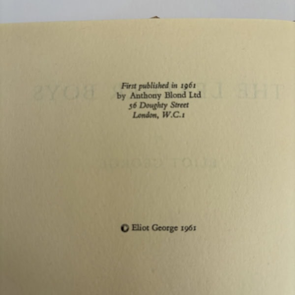 eliot george the leather boys first 2