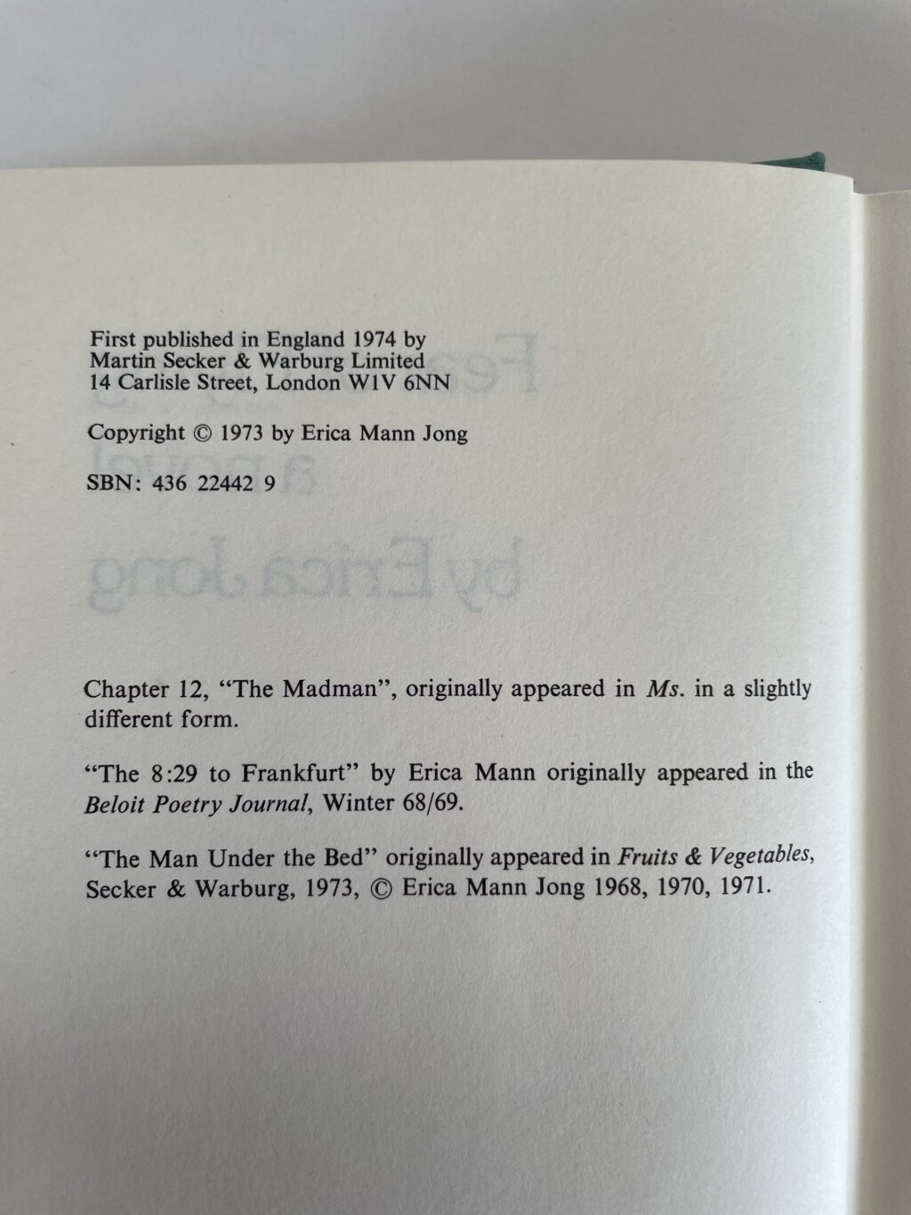 erica jong fear of flying first edition2