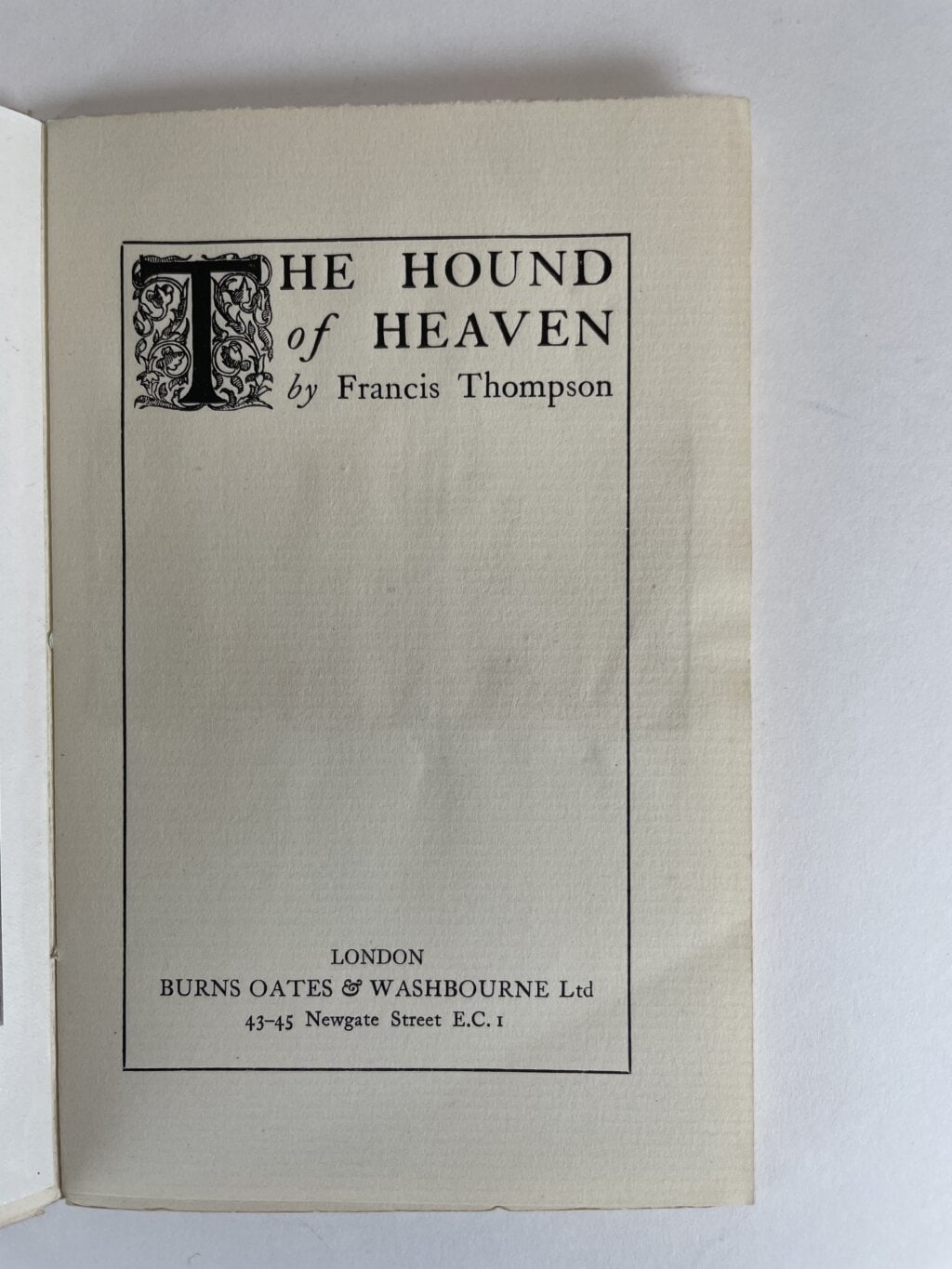 francis thompson the hound of heaven first 4
