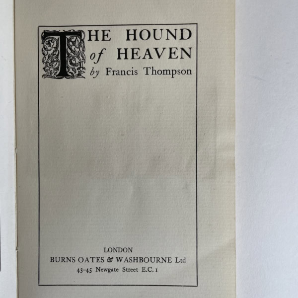 francis thompson the hound of heaven first 4