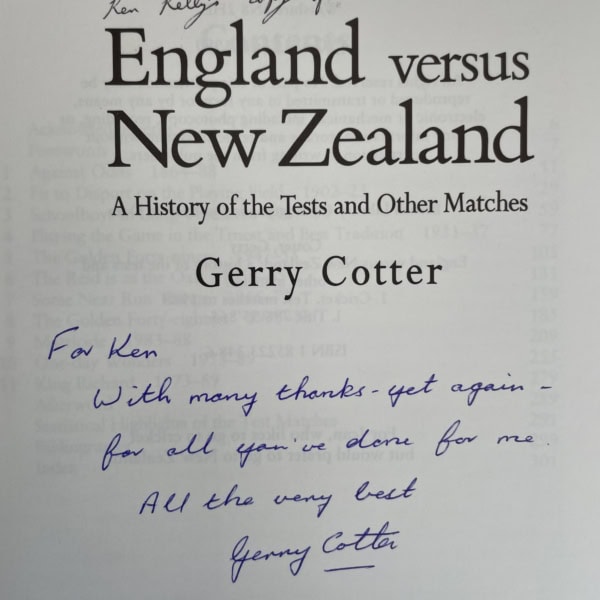 gerry cotter england v new zealand multi signed first3