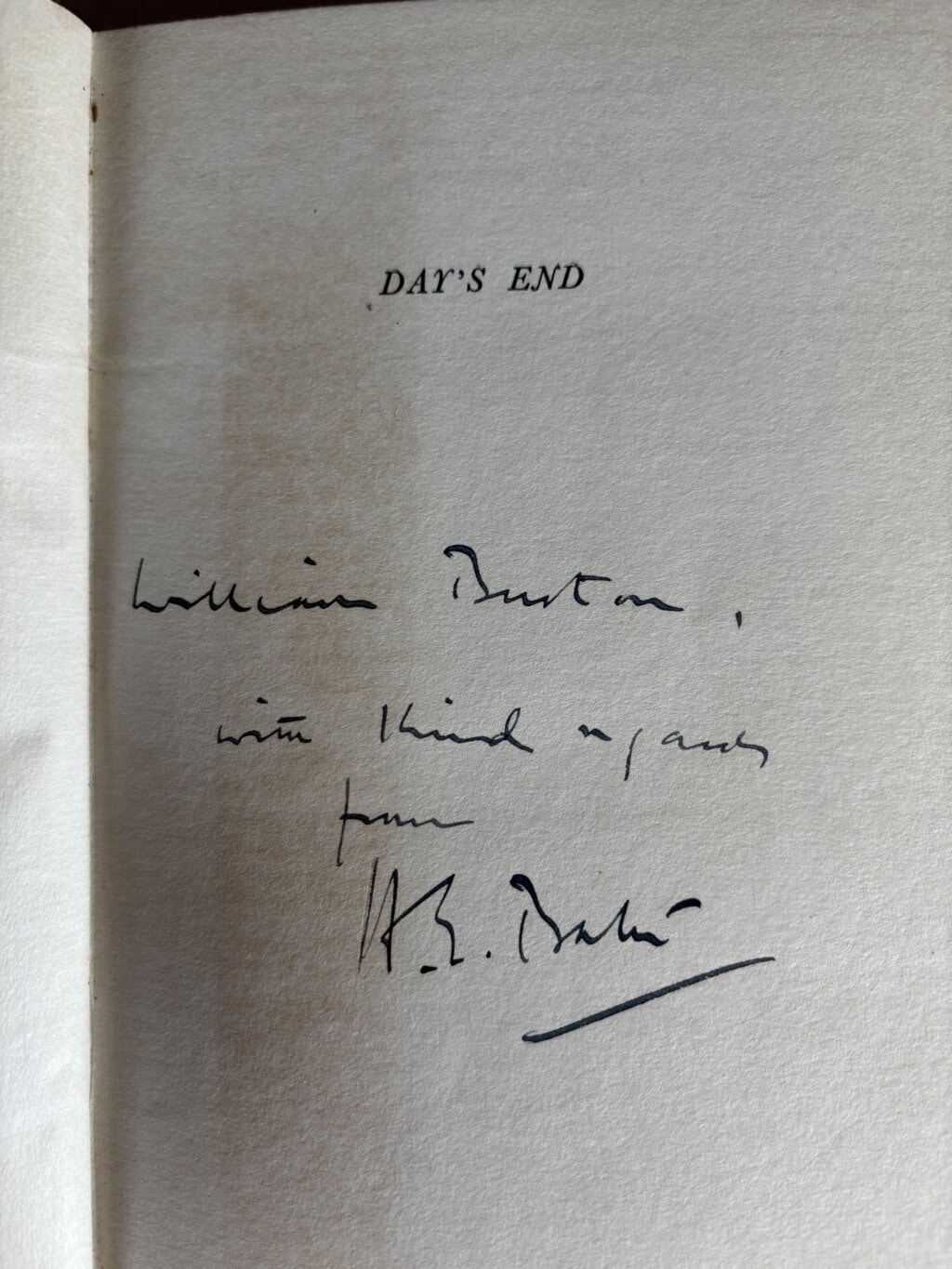 he bates days end signed first2