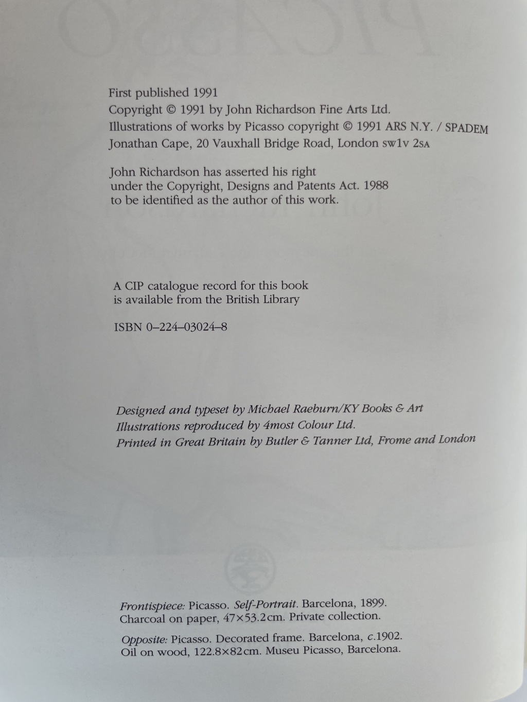 john richardson a life of picasso first ed2