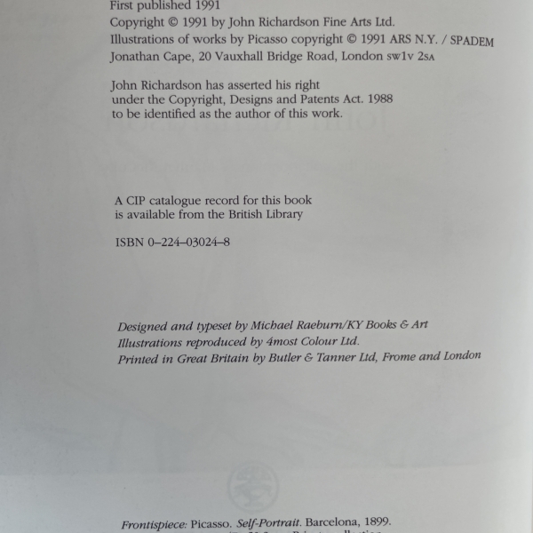 john richardson a life of picasso first ed2