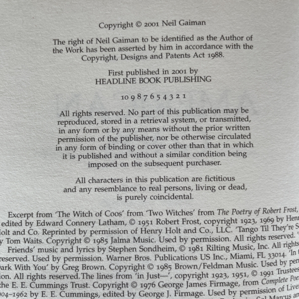 neil gaiman american gods first 2