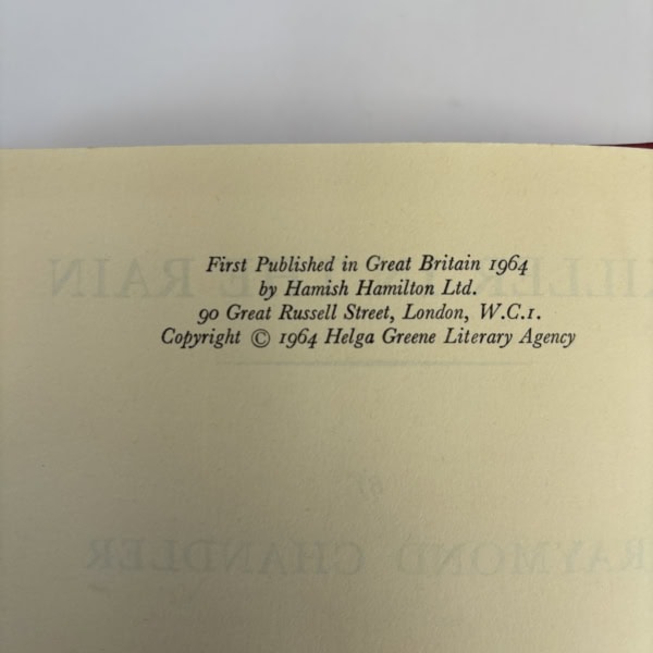 raymond chandler killer in the rain first ed2