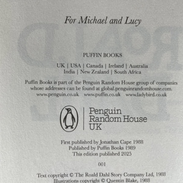 roald dahl society first edition set5