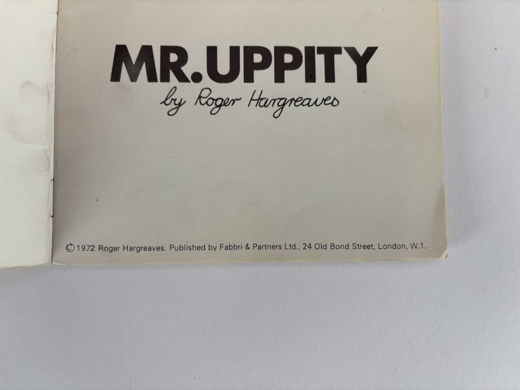 roger hargreaves mr uppity first ed2