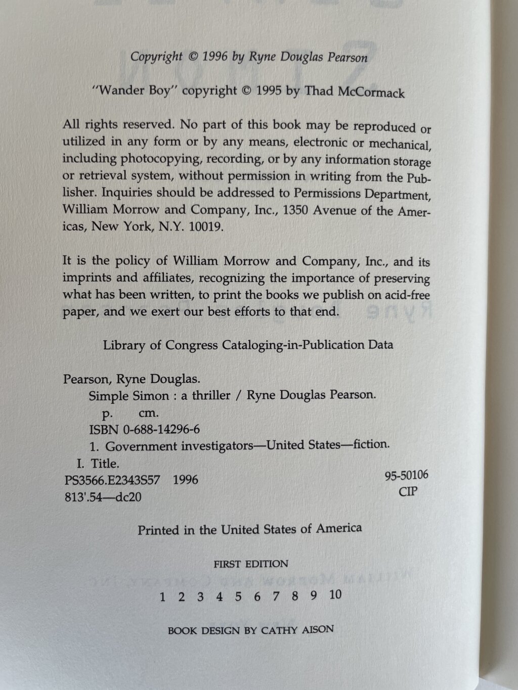 ryne pearson simple simon first us ed2