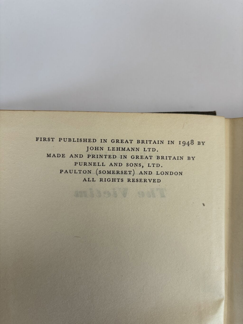 saul bellow victim first edition2