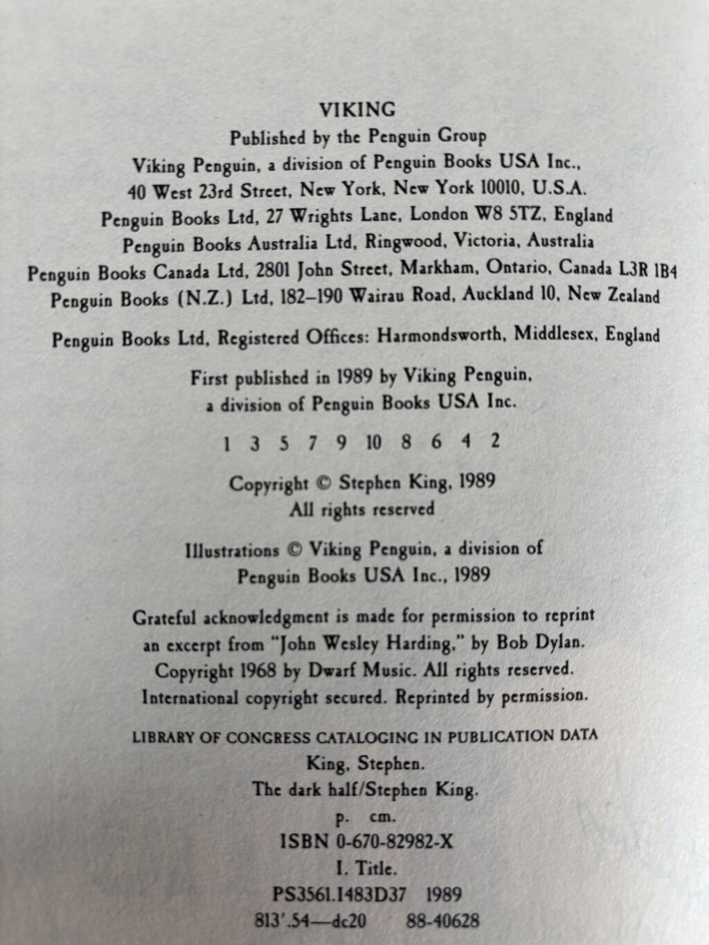 stephen king the dark half signed first us edition3