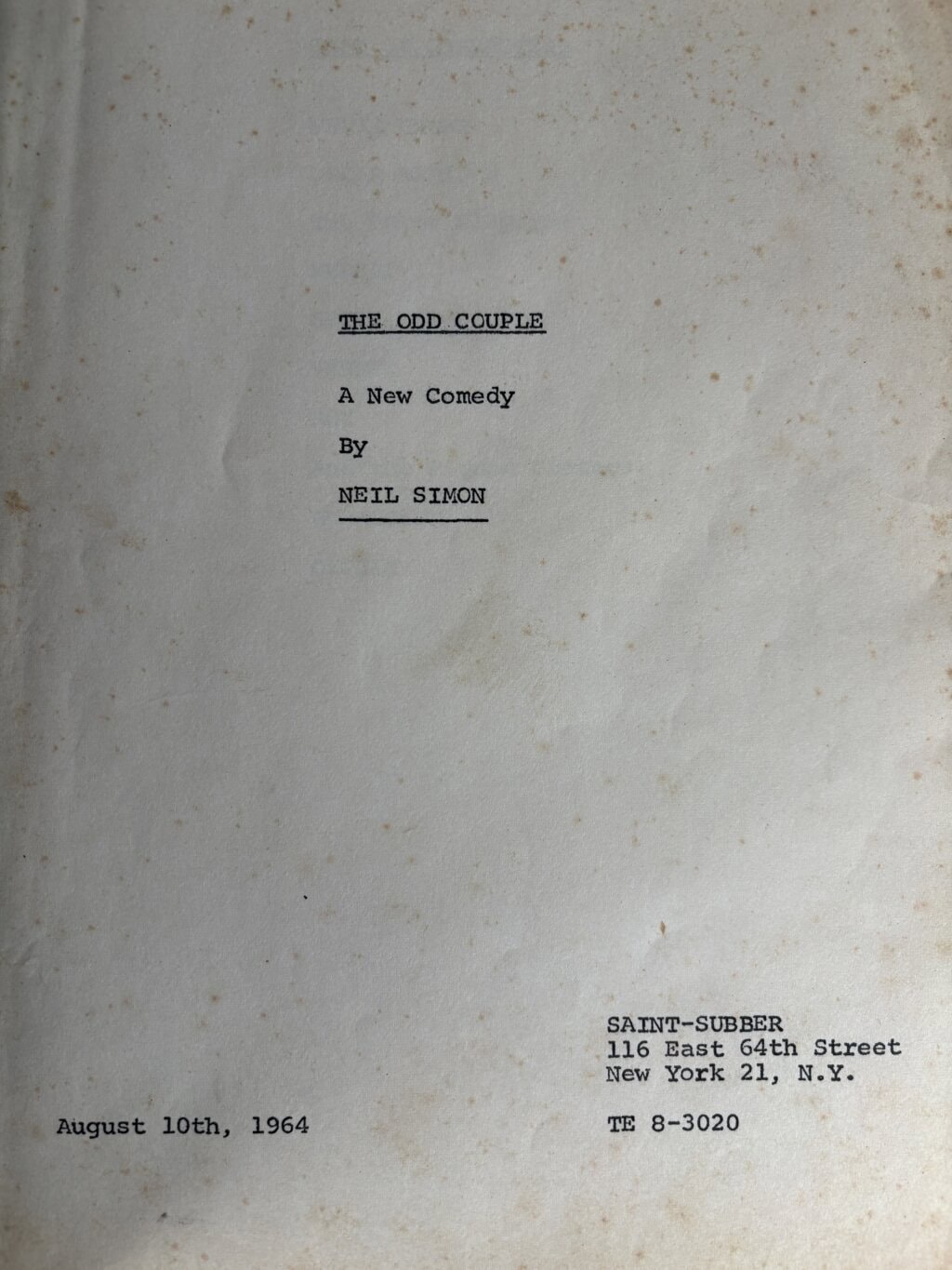 the odd couple script2