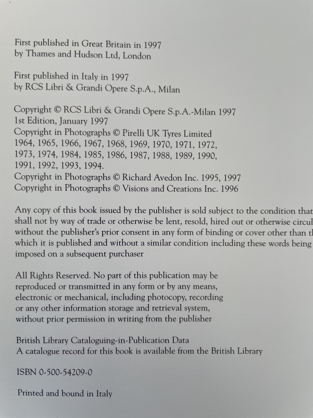 the pirelli calendars first 2