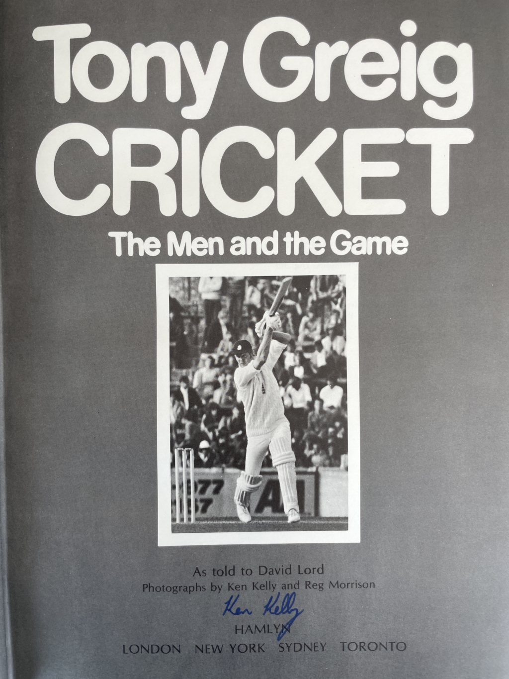 tony greig cricket signed first edition2