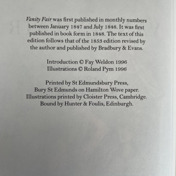 vanity fair first folio2