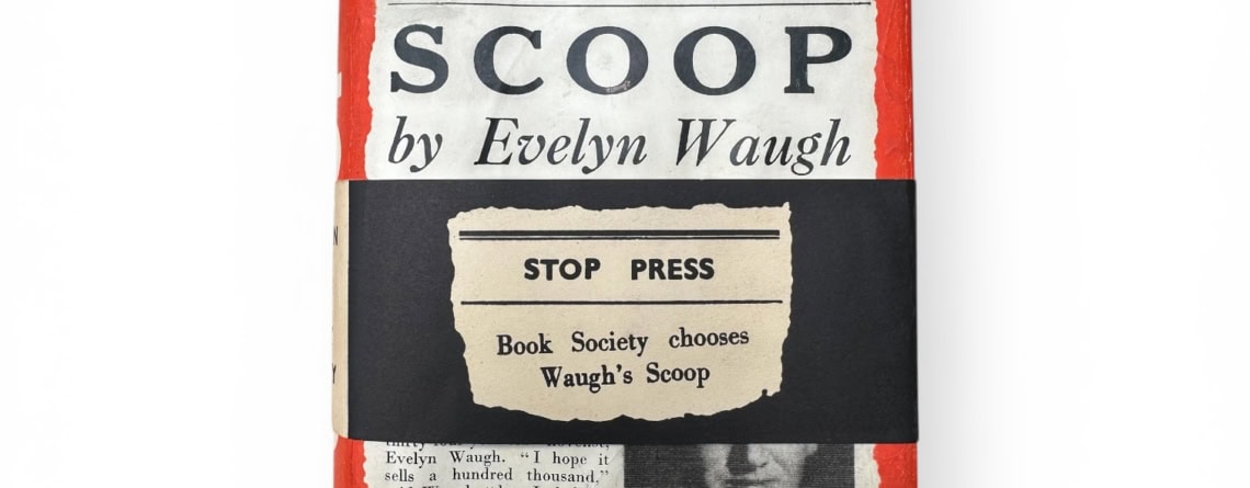 Evelyn Waugh - Scoop - First Edition - Signed with band